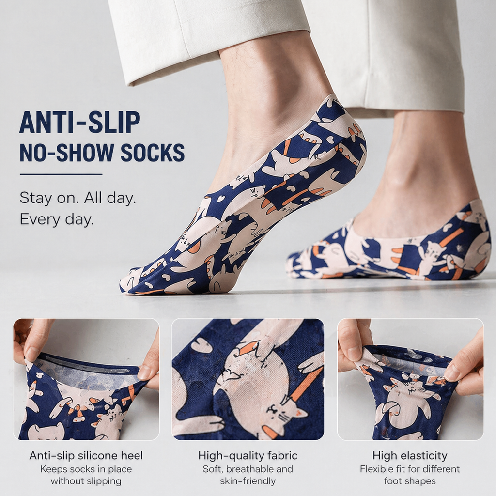 Men's 12-Pack Stylish Cooling Boat Socks