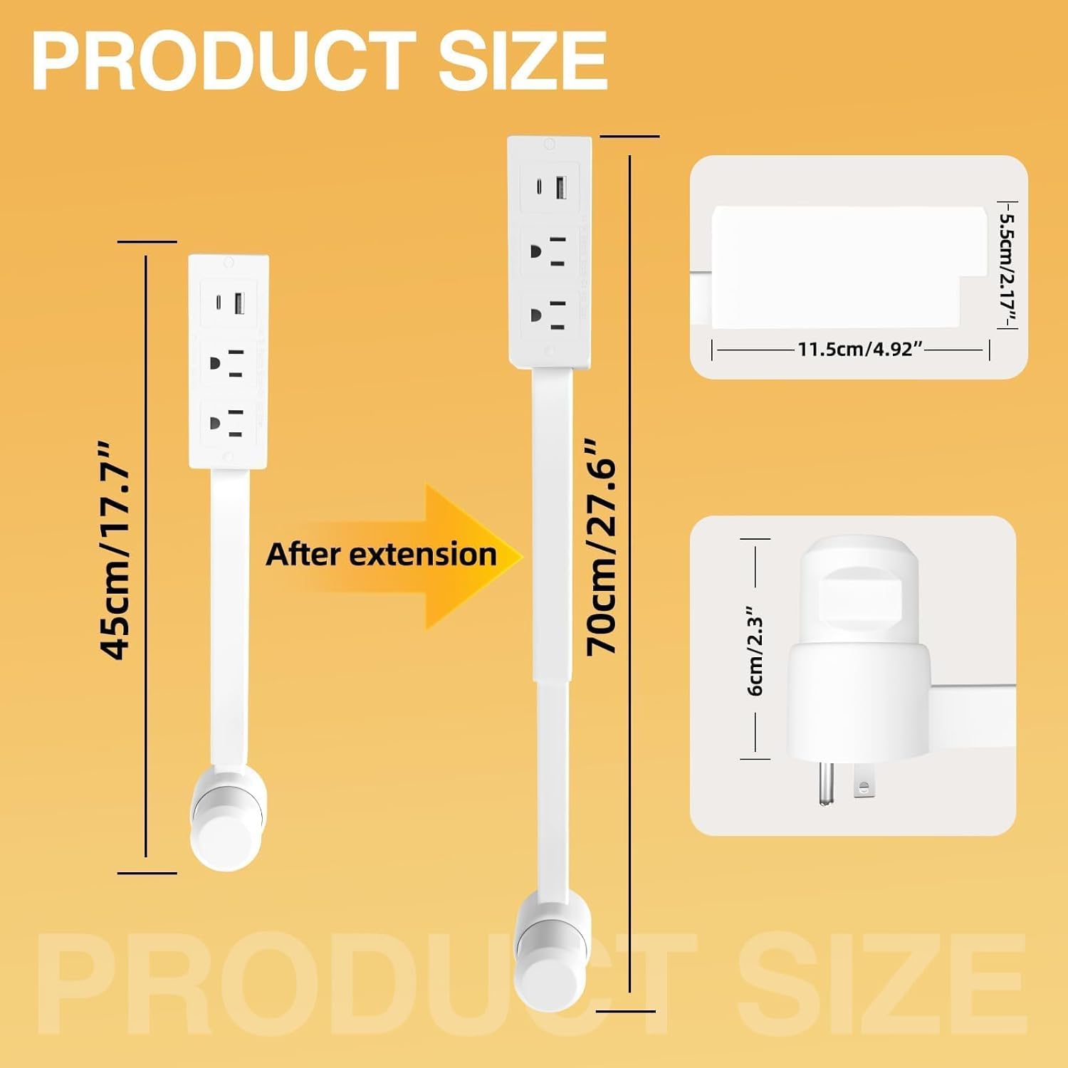 PowerReach 27 Pro Rotating Outlet Extender