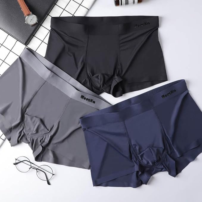 Premium Ice Silk Textured Boxer Briefs