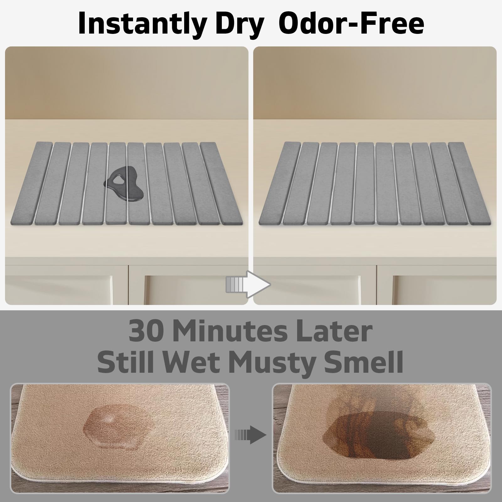Large Stone Dish Drying Mats for Kitchen Counter