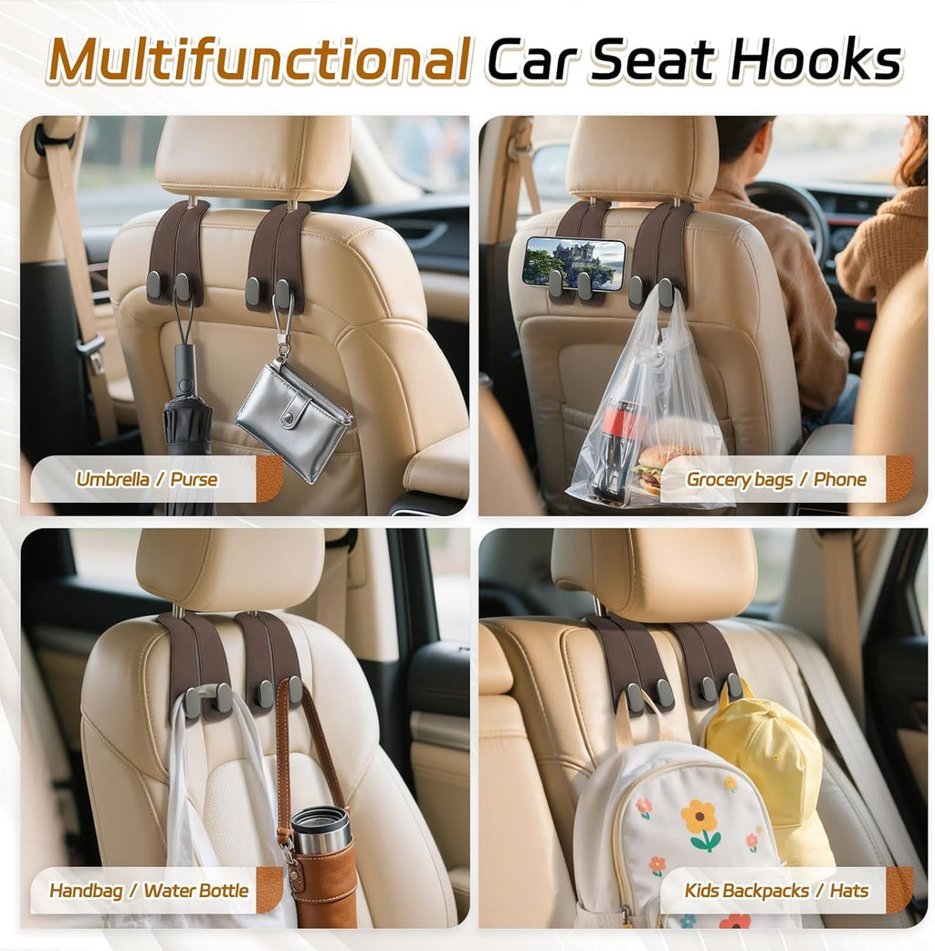 Leather Car Seat Headrest Hook