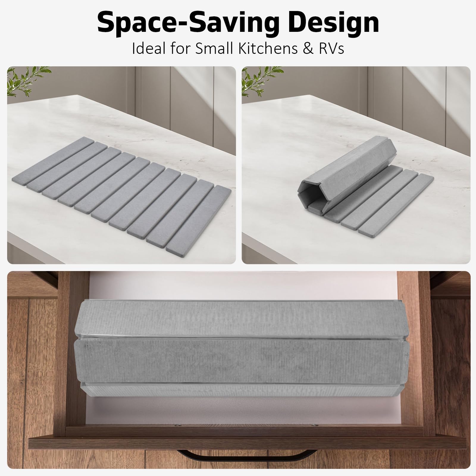 Large Stone Dish Drying Mats for Kitchen Counter