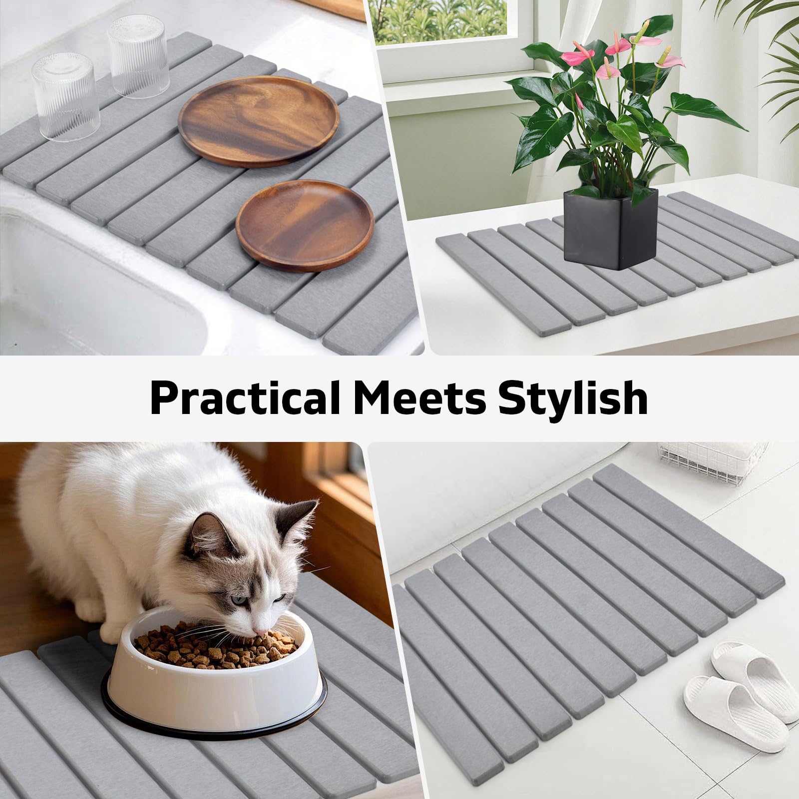 Large Stone Dish Drying Mats for Kitchen Counter