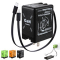 2-in-1 Gan 120w Fast Charger, Retractable Scalable Max Super Fast Charger Module, Retractable Fast Charging Cable with 3-in-1 Cables for