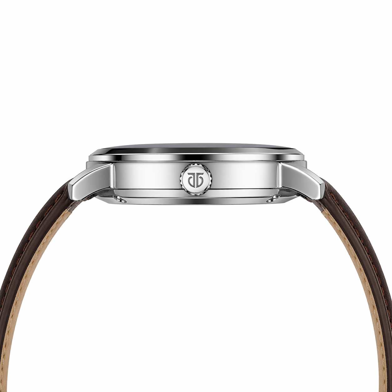 Prestige Brown Dial Leather Watch