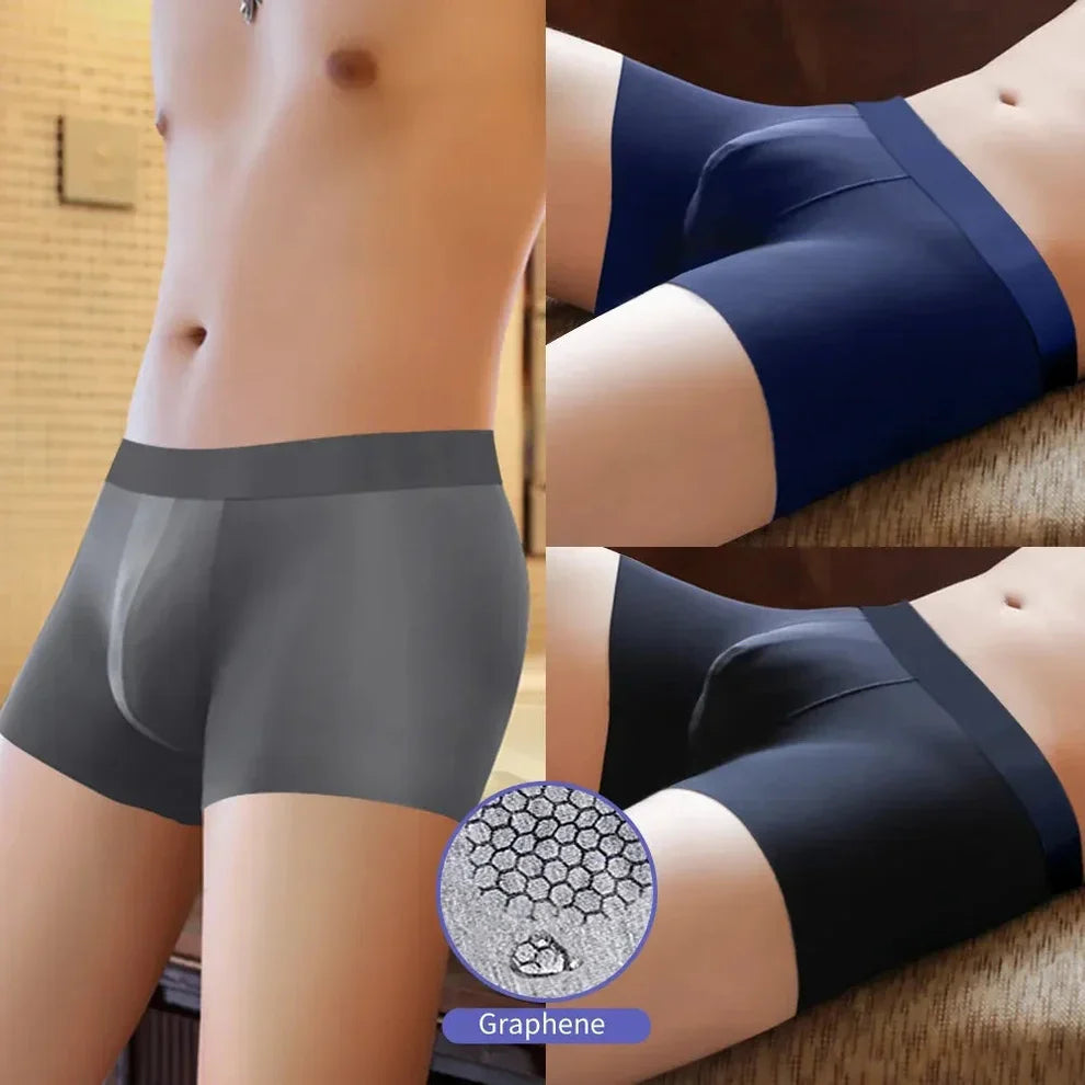 Premium Ice Silk Textured Boxer Briefs