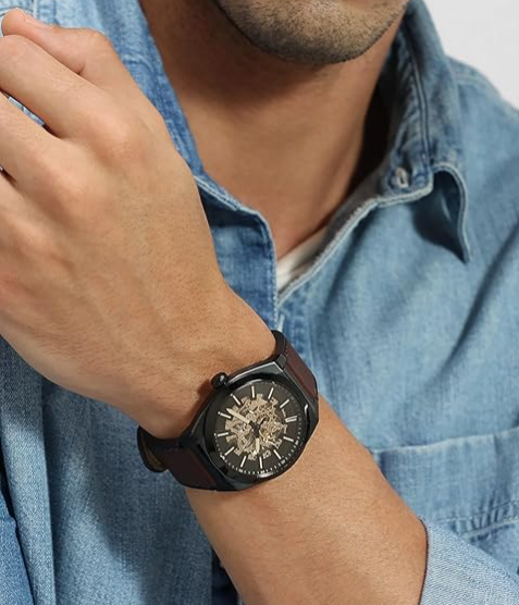 Urban Steel Automatic Skeleton Watch