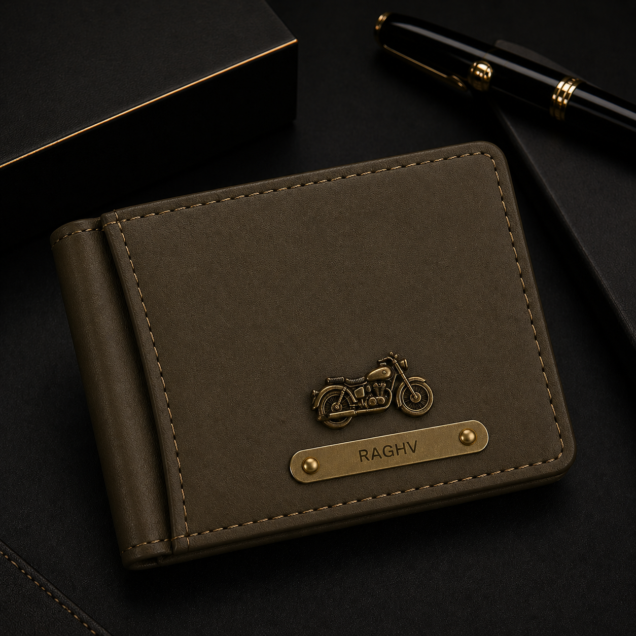 Customize Name & Charm Royal Craft Wallet