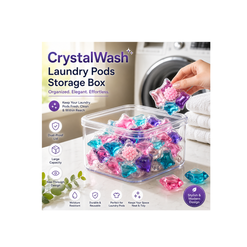 5 In 1 CrystalWash Laundry Pods Storage Box