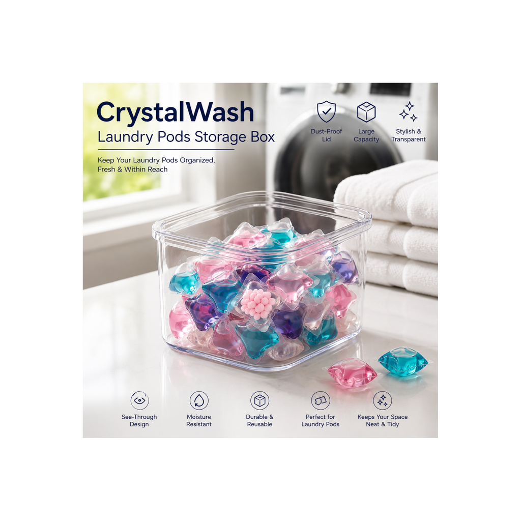5 In 1 CrystalWash Laundry Pods Storage Box