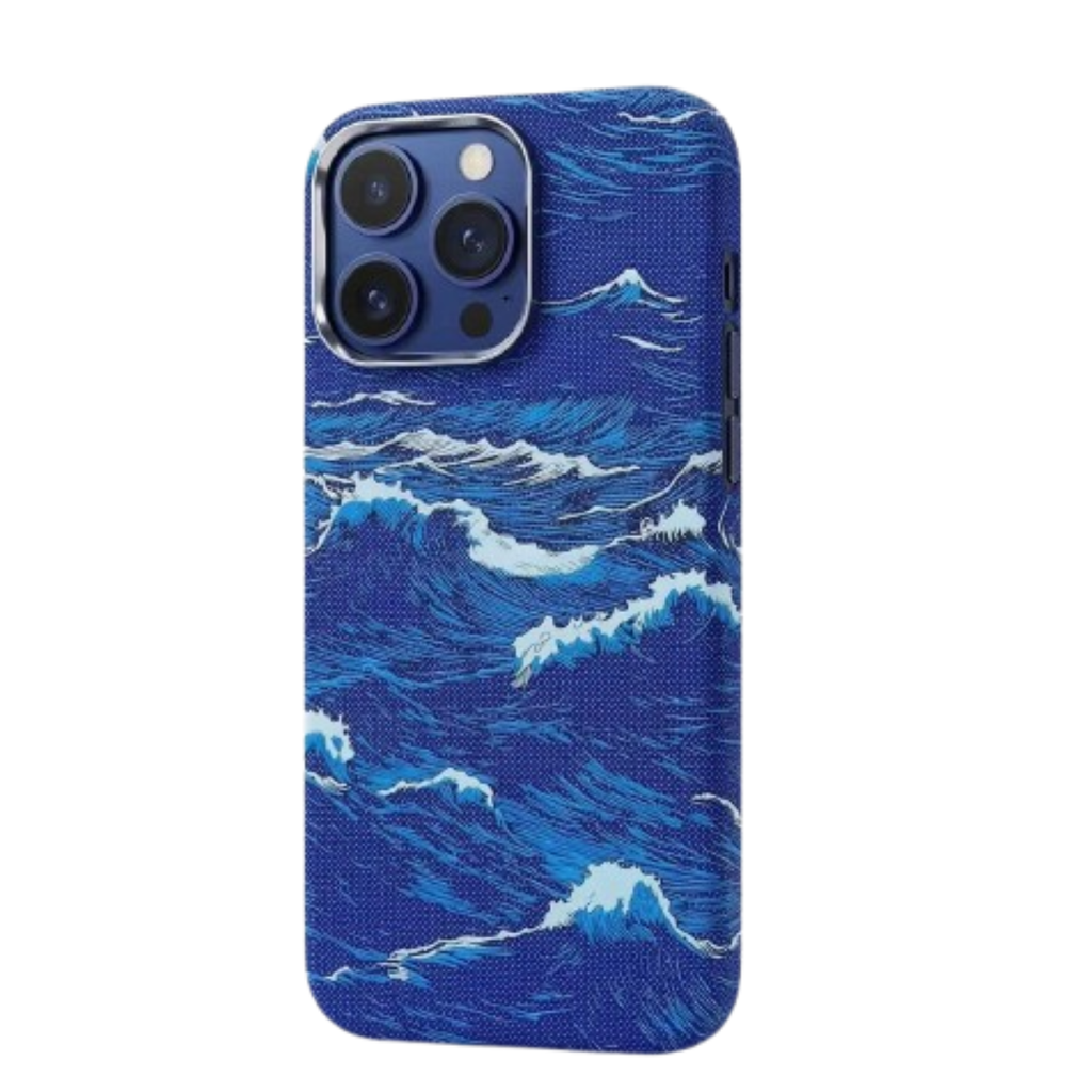 MagSafe Waves Carbon Premium Design Case for iPhone