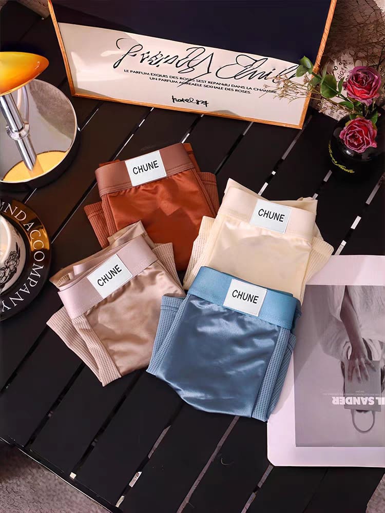 Men's 3-Pack Seamless Ice Silk Boxer Briefs