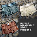 Men's 3-Pack Seamless Ice Silk Boxer Briefs