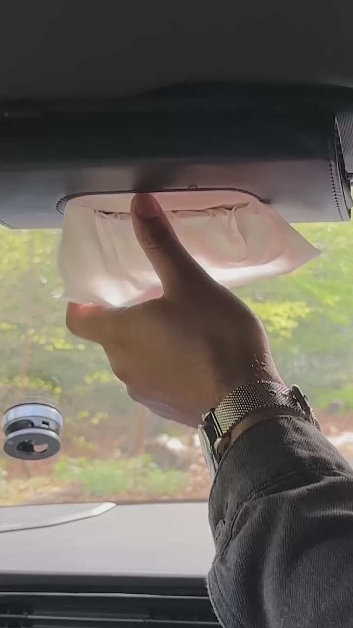 Car Tissue Leather  Box Organizer