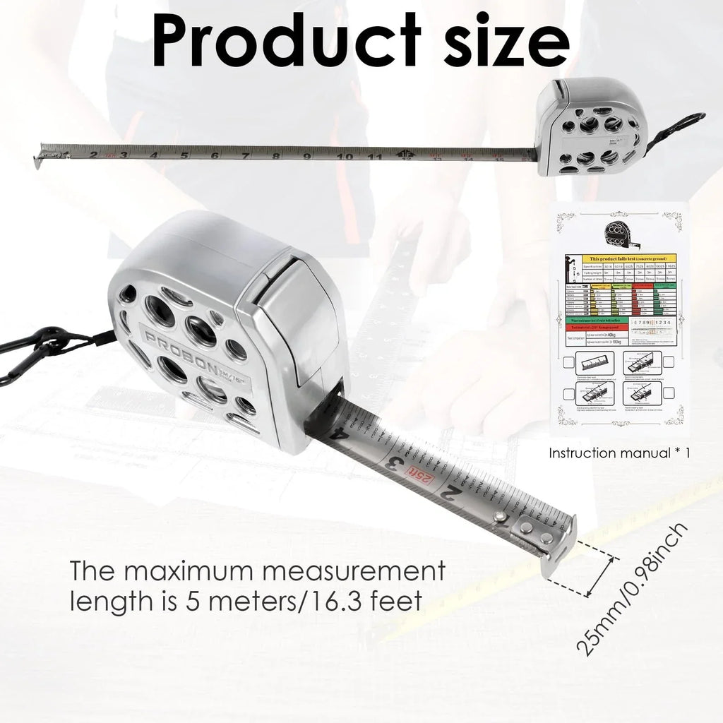 Stainless Steel Tape Measure, Hollow Design, Waterproof, Double-Sided